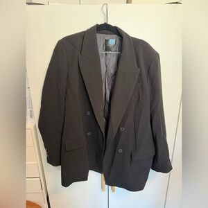 Dynamite Black Double-Breasted Blazer Jacket